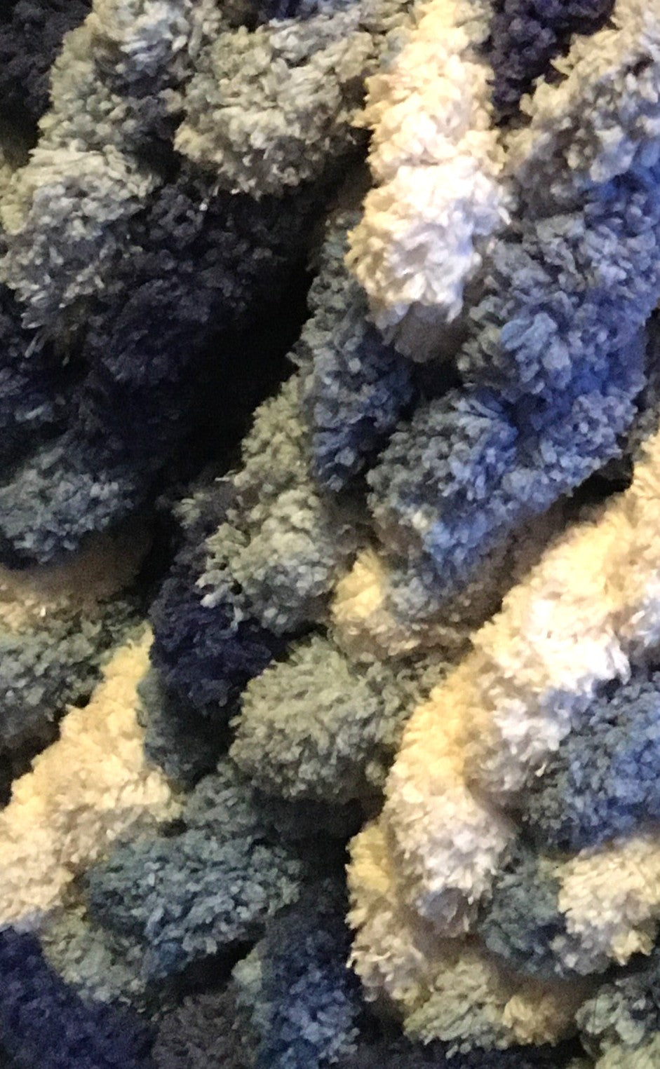 Chunky Hand Knit Blanket – Cozy Winter Throw – Thick & Fluffy – 60"x70" – Farmhouse Cottage Style